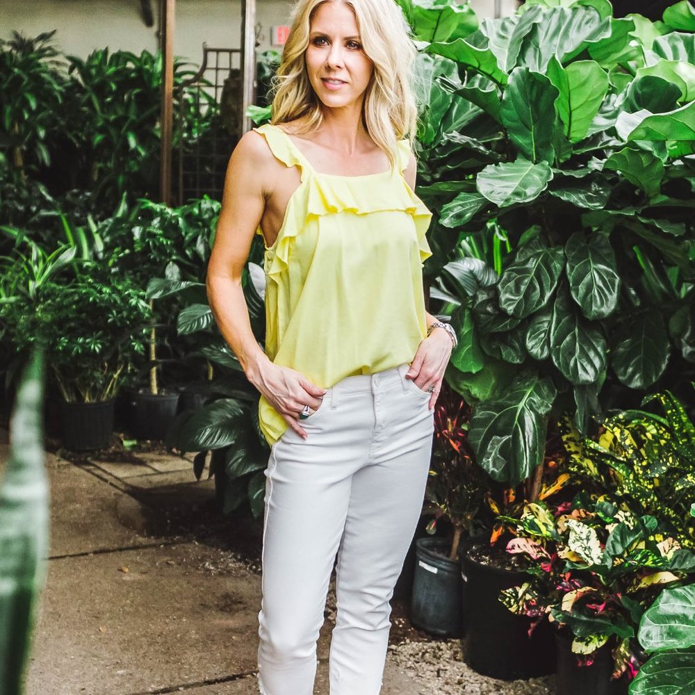 NWT - Salem Ruffle Tank - Velvet Heart